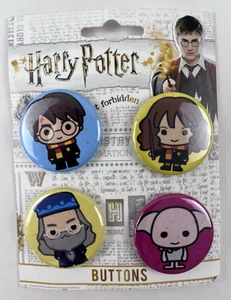 Harry Potter Literary 4 Piece Button Set 70BT4HARRY ATA Boy - Foto 1 di 2