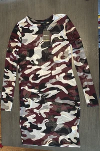 NWT Forever 21 Women's Camouflage Sheer Dress Size 1X - Picture 1 of 6