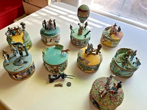 VTG 1990's Set of 9 Ardleigh Elliott Wizard Of Oz Music Boxes WORKS most w/COA's - Picture 1 of 23