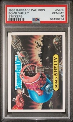 PSA 10 GEM MINT 549b BOMB SHELLY 1988 Topps Garbage Pail Kids OS14 Series 14  - Image 1 of 2