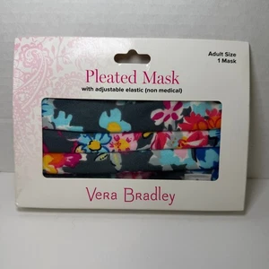 Vera Bradley Women's Pretty Posies Floral Print Pleated Mask Adult Size - Picture 1 of 4