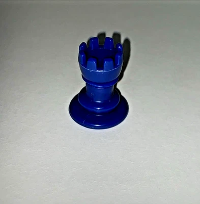 2013 Thinkfun Solitaire Chess Replacement Game Piece - Blue Rook - Image 1 of 4