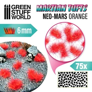 Green Stuff World Martian Tufts 6mm - NEO-MARS ORANGE New - Picture 1 of 1