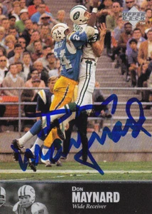 ¡TARJETA DE FÚTBOL AMERICANO FIRMADA POR DON MAYNARD 97 CUBIERTA SUPERIOR JETS RASGADO! - Imagen 1 de 1
