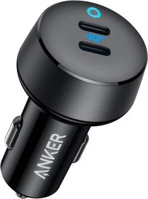 Anker USB C Car Charger, 40W 2-Port PowerIQ 3.0 Type C Adapter PowerDrive III - Image 1 of 4