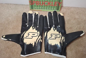 NIKE VAPOR JET 8.0 NCAA PURDUE BOILERMAKERS RECEIVER FOOTBALL GLOVES, XXL, USED - Picture 1 of 3