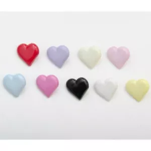 Heart Shaped Buttons 15mm Shank Sewing Plastic Novelty - Picture 1 of 1