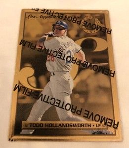 1996 LEAF PREFERRED STEEL GOLD PROMO PROMOTIONAL SAMPLE #13 TODD HOLLANDSWORTH