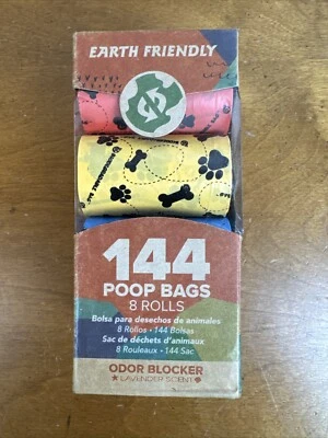 Bolsas para caca de residuos de mascotas compostables y biodegradables respetuosas con el medio ambiente 144. ¡A prueba de fugas! Foto 1 de 2