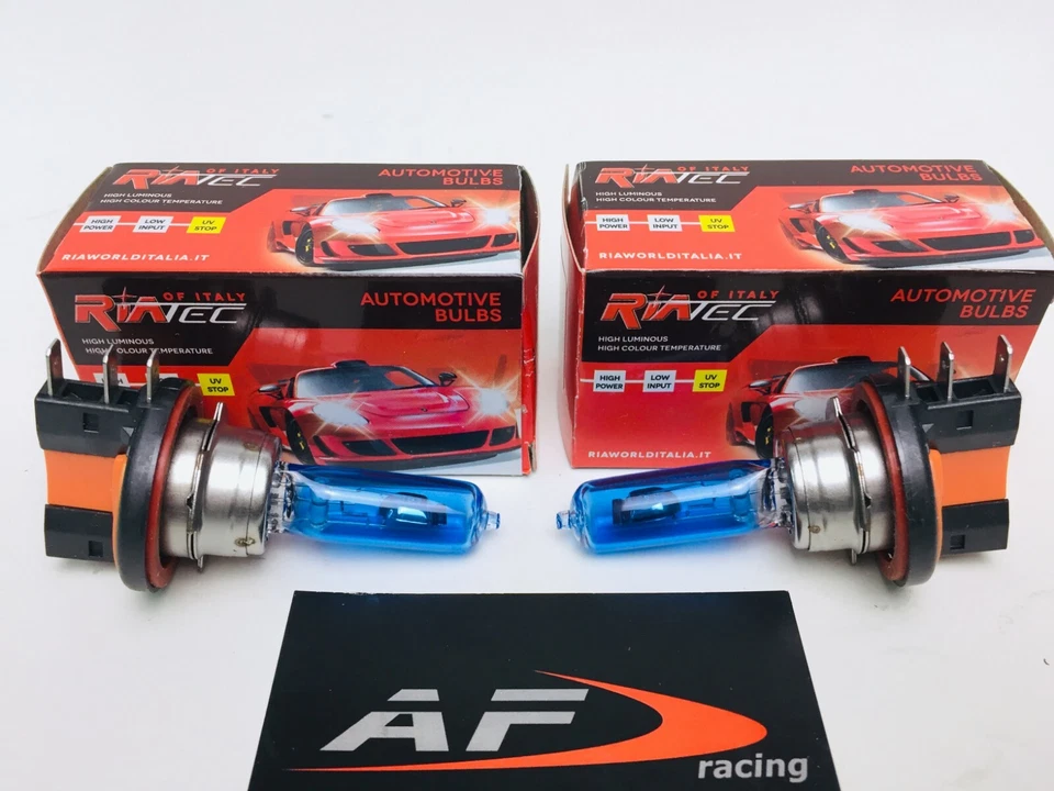 COPPIA LAMPADE LAMPADINE RIATEC H15 12V 15 55 W CON VETRO AZZURRO EFFETTO BIANCO - Immagine 1 di 1