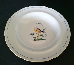 QUEEN'S BIRD BY SPODE RIMMED SOUP BOWL 8 7/8" GREEN STAMP - Picture 1 of 6