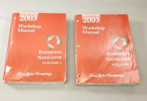 Ford Expedition Navigator 2003 juego de libros manual de reparación de servicio original de fábrica - Imagen 1 de 10