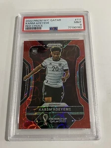 2022 Panini Prizm World Cup Choice Prizm Red Karim Adeyemi PSA 9 Pop 2!! - Picture 1 of 1