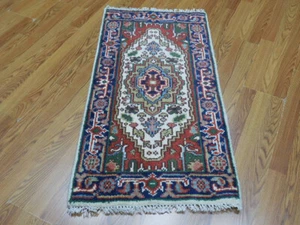 Bohemian Rug, Oushak Turkish Ushak Rug,Contemporary Design Rug 2x4 Ft - Picture 1 of 15