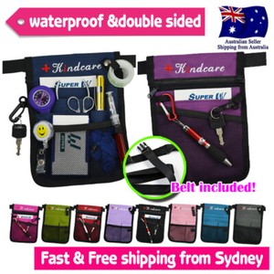 Nurse Pouch Extra Pocket Quick Pick Vet Age care Bag Organizer with Belt Strap