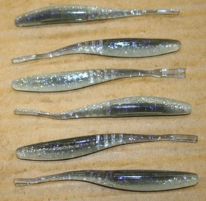 Paquete de 50 3/4" articulado Twitch Minnow Super Fluke Style Smoky Ghost - Imagen 1 de 3