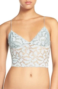 Free People Women's Brami Lace Crop Cami Longline Bralette NWT Size S - Picture 1 of 5