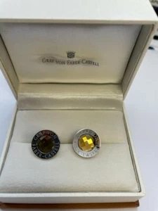 Graf von Faber Castell Cufflinks (round, platinum plated) - Bild 1 von 1