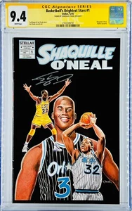 Shaquille O'Neal Signed CGC SS Basketball's Brightest Stars #1 Stellar Grade 9.4 - Picture 1 of 2