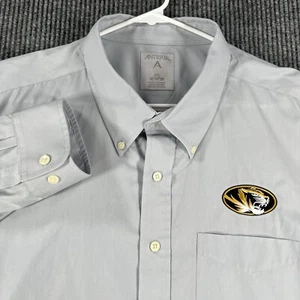 Missouri Tigers Mizzou Shirt Antigua Mens 3XL Gray Long Sleeve Button Down SEC - Picture 1 of 16