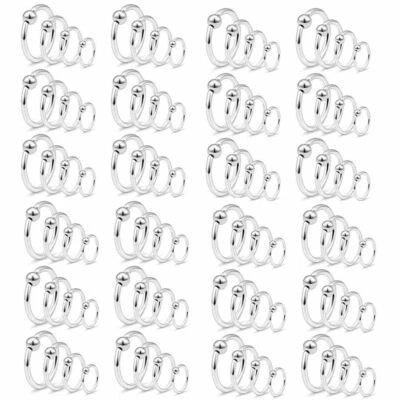 Captive Bead Ring Surgical Steel 100pcs 16ga or 14ga 8mm 10mm 11mm - Image 1 of 2