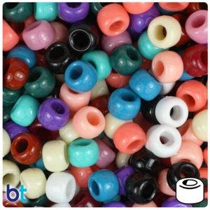 BeadTin Southwest Mix Opaque 9mm Barrel Pony Beads (500pcs) - Picture 1 of 1