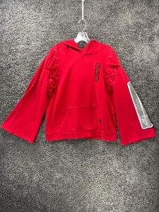 Vintage Disney Hoodie Women's Large Red Mulan Her Universe Lace Up Bell Sleeve - Picture 1 of 22