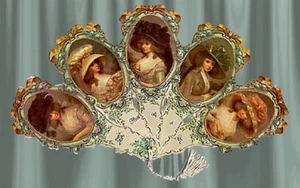 Victorian FANCY HATS greeting card fan!!! - Picture 1 of 1