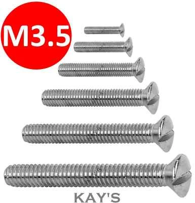 LONG ELECTRICAL MACHINE SCREWS M3.5 FOR LIGHT SWITCH,PLUG SOCKET,FRONT PLATES  - Image 1 of 4