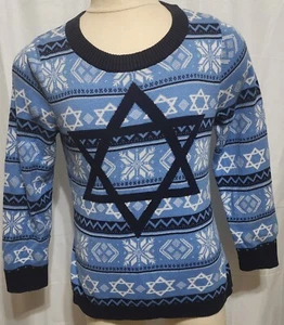 Tipsy Elves Christmas Sweater Blue White Snowflake Men Size XL - Picture 1 of 12