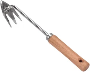 Garden Weeder V-Shaped Fork Weeding Non-Slip Soil Loosening Weed Root Remover Ha - Picture 1 of 12