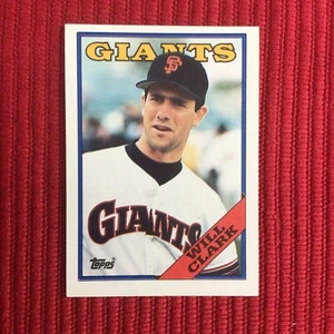 1988 Topps - #350 Will Clark Wrong Back With Johnny Grubb 128 - 2 Cards - Bild 1 von 4