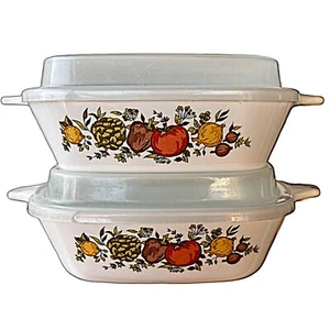 CORNING WARE Spice Of Life Vintage Casserole (P-41-B) 1 3/4 Cup Plastic Cover - Picture 1 of 6