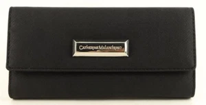 NEW Catherine Malandrino STEPHANIE SAFFIANO Black CLUTCH WALLET Great gift - Picture 1 of 2