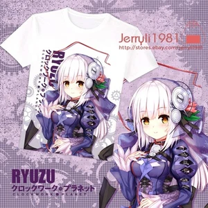 Camiseta Clockwork Planet RyuZU Anime Unisex Mangas Cortas Camiseta Blanca Prendas para el torso #WT76 - Imagen 1 de 1
