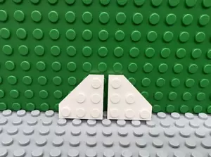 Lego 2 Blanco 3x3 Cuña Placa Base con Corte Esquina Alas Envío NUEVO - Imagen 1 de 1