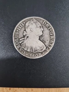 1803 Mo FT Mexico 8 Reales Silver Coin Spanish Colonial - Picture 1 of 4