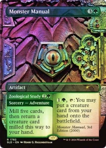 Monster Manual / Zoological Study Foil Dungeons & Dragons Secret Lair NM MTG - Picture 1 of 1