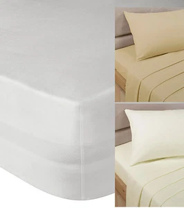 Extra Deep Fitted Sheet 16" Single Double King Size or Super King Size - Imagen 1 de 4