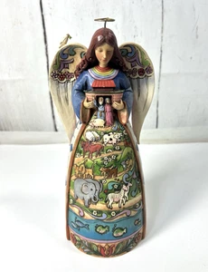 JIM SHORE ANGEL FIGURINE NOAH'S ARK TWO BY TWO GOD LOVES ALL OF YOU 9.5” RETIRED - Picture 1 of 9