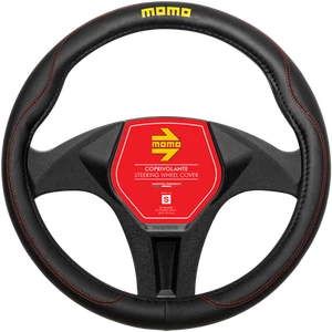 MOMO Comfort Steering Wheel Cover Black/Red (S) - Picture 1 of 1
