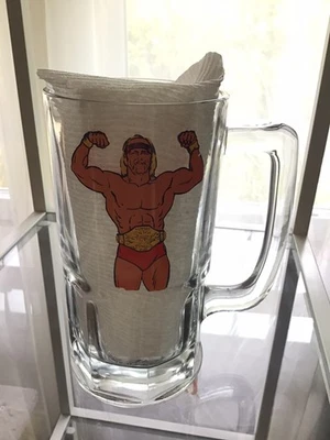 Taza de vidrio vintage 1985 Titan Sports Hulkamania Hulk Hogan WCW WWF lucha libre 32 oz Foto 1 de 4