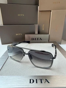 DITA Sunglasses MACH SIX DTS 121-06 Matte Black Iron Gray Gradient Authentic - Picture 1 of 7