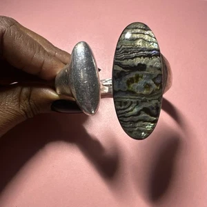 Signed Robert Lee Morris Soho Sculptural Abalone Faux Shell Bracelet - Picture 1 of 5
