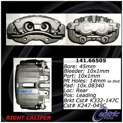 Centric Rear Right Brake Caliper For Chevy Suburban & Cadillac Escalade EXT - Изображение 1 из 2