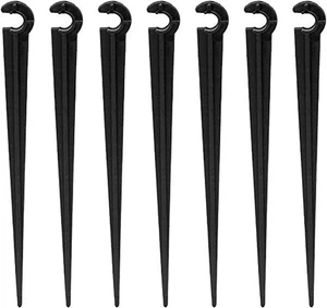 50 Pcs Irrigation Support Stakes for 1/4-Inch Tubing Hose Black  - Picture 1 of 6