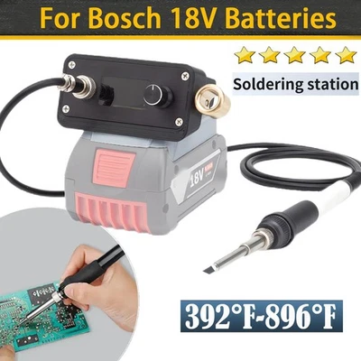 DEACKIMEI Digital Lötstation T12 Lötkolben Entlötstation Für Bosch 18V GBA Li-Ionen-Akku