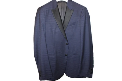 Armani Collezioni 100% Virgin Wool Navy Stripe Formal Tux Blazer Jacket Size 38R - Image 1 of 4