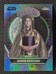 2024 Topps Chrome Hyperspace Star Wars #13 Queen Apailana Aqua Refractor /199 - Picture 1 of 3