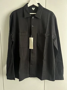 Arket Overshirt Herren Große Größe 52 Schwarz Baumwolle Twill Langarm Utility Shirt - Bild 1 von 12